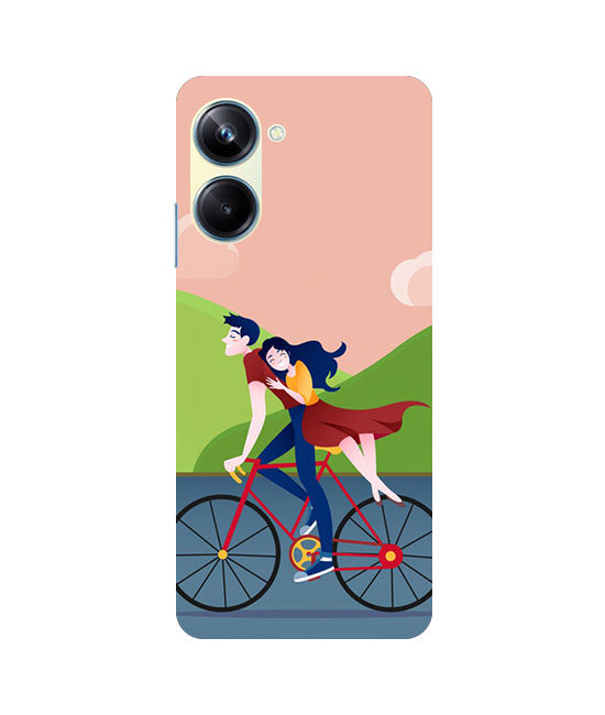 Cycling Couple Back Cover For Realme 9i 5G