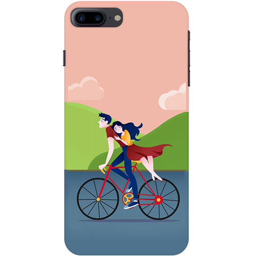 Cycling Couple Back Cover For  Apple Iphone 8 Plus