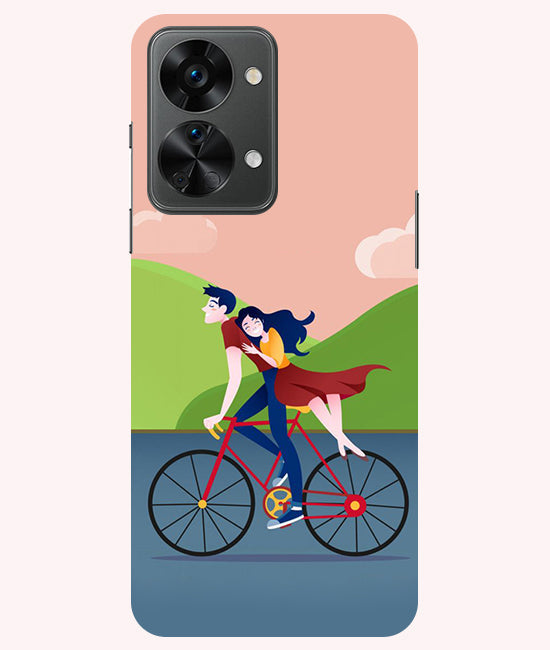Cycling Couple Back Cover For Oneplus Nord 2T 5G