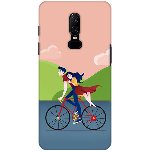 Cycling Couple Back Cover For Oneplus 6