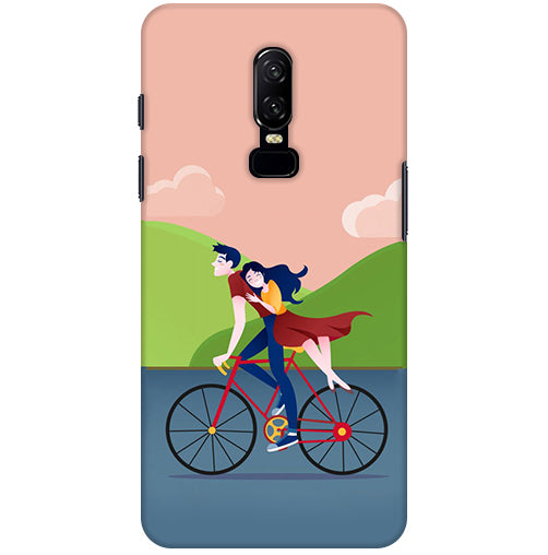 Cycling Couple Back Cover For  Oneplus 6