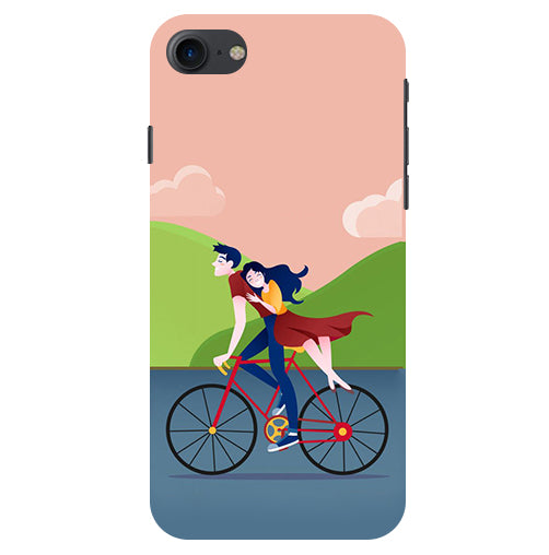 Cycling Couple Back Cover For  Apple Iphone SE 2020