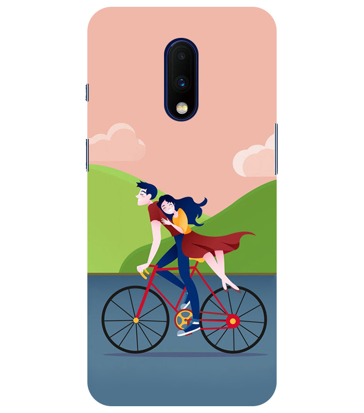 Cycling Couple Back Cover For Oneplus 7