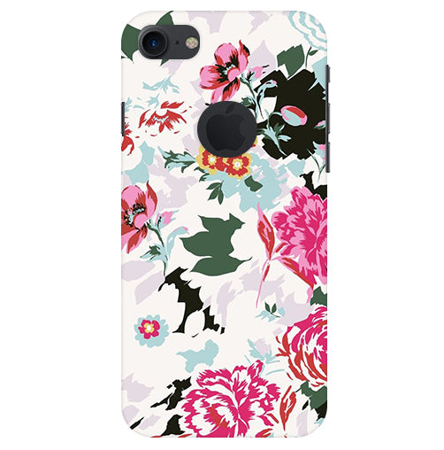 Flower Printed Pattern Back Cover For  Apple Iphone 7 Logocut