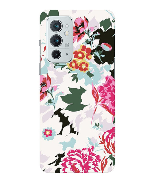 Flower Printed Pattern Back Cover For  Oneplus 9RT