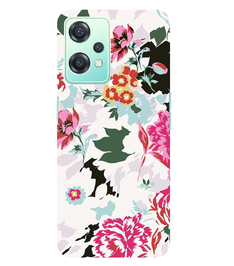 Flower Printed Pattern Back Cover For Oneplus Nord CE 2 Lite 5G