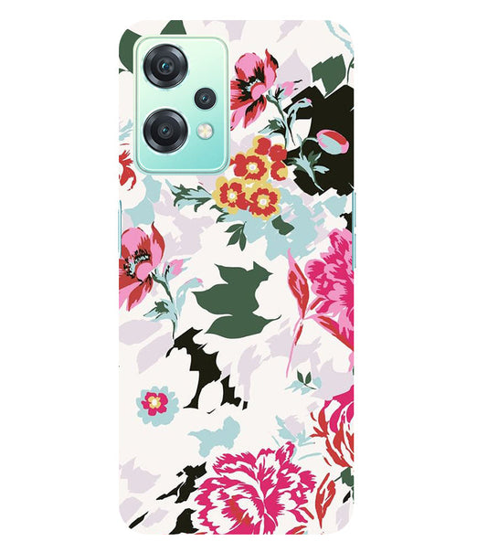 Flower Printed Pattern Back Cover For  Oneplus Nord CE 2 Lite 5G