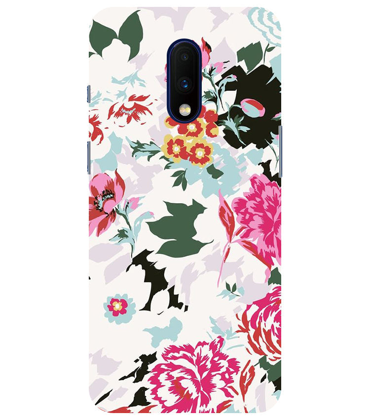Flower Printed Pattern Back Cover For Oneplus 6T