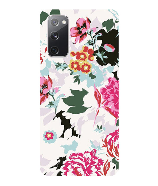 Flower Printed Pattern Back Cover For  Samsug Galaxy S20 FE 5G
