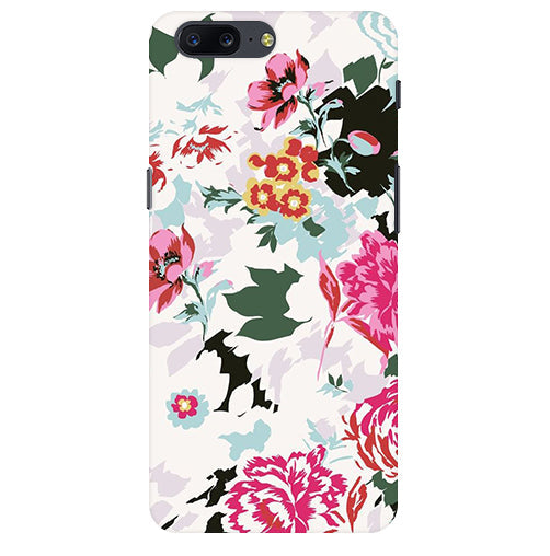 Flower Printed Pattern Back Cover For  Oneplus 5