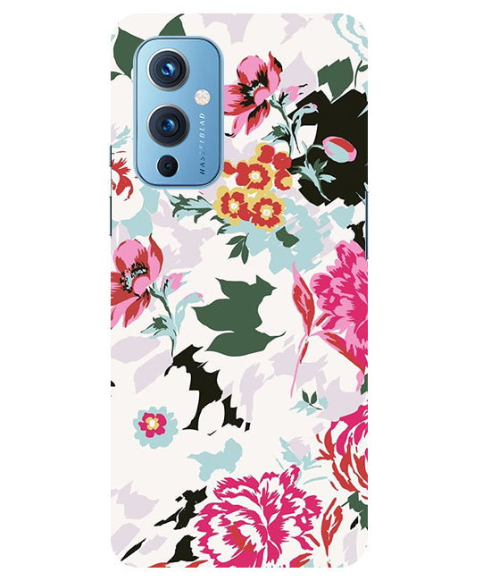Flower Printed Pattern Back Cover For Oneplus 9