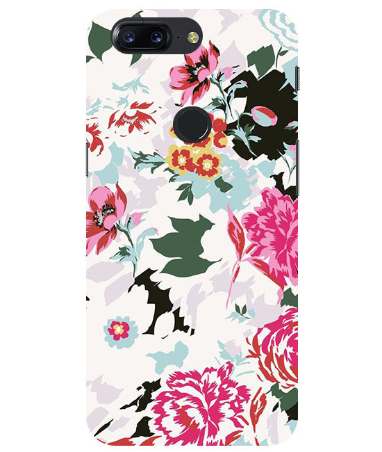 Flower Printed Pattern Back Cover For Oneplus 5T