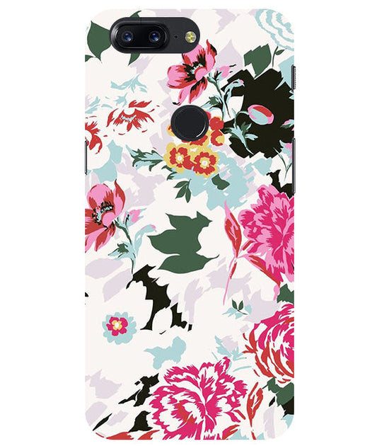 Flower Printed Pattern Back Cover For  Oneplus 5T