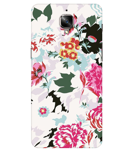 Flower Printed Pattern Back Cover For  Oneplus 3/3T