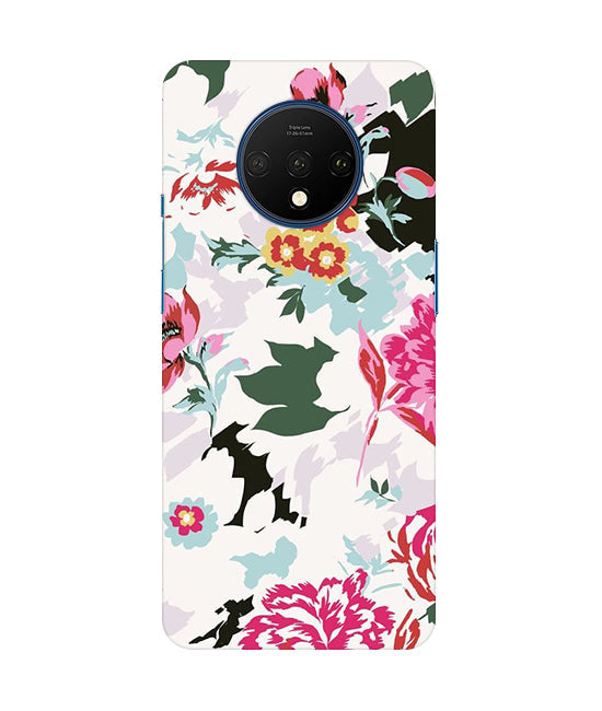 Flower Printed Pattern Back Cover For Oneplus 7T