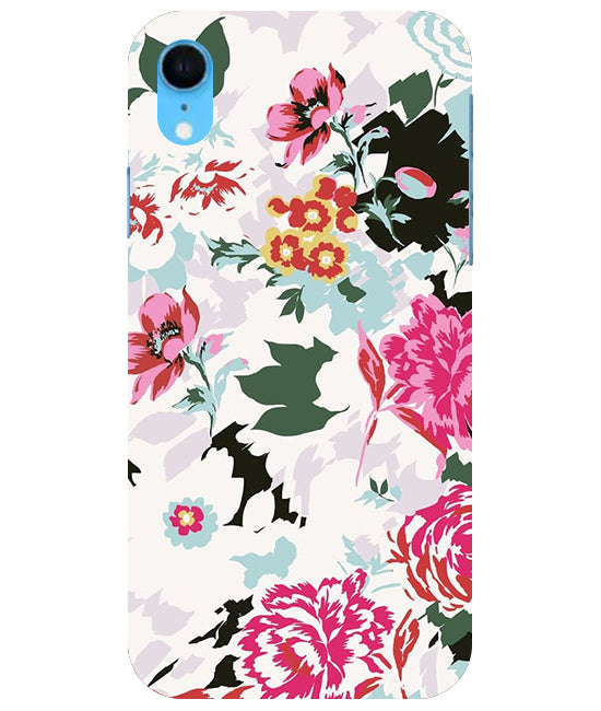 Flower Printed Pattern Back Cover For Apple Iphone Xr