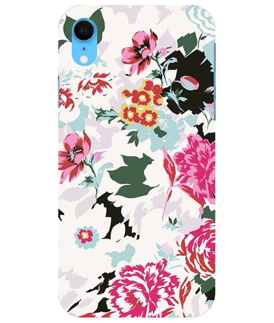 Flower Printed Pattern Back Cover For  Apple Iphone Xr