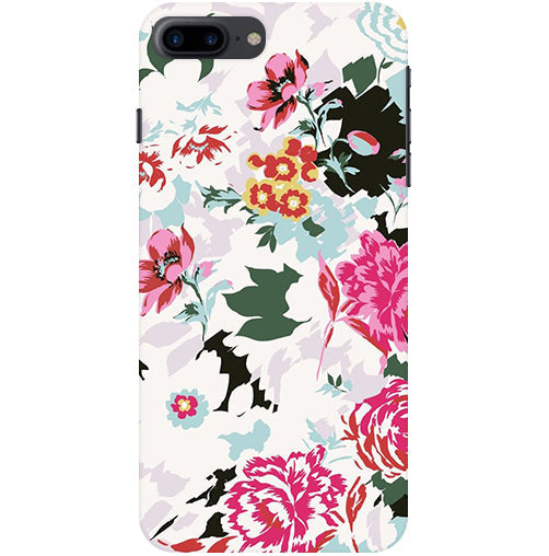 Flower Printed Pattern Back Cover For  Apple Iphone 8 Plus