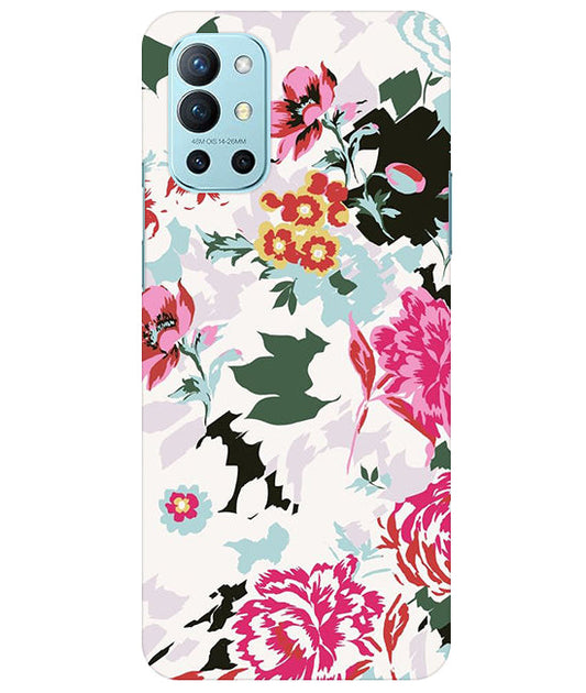 Flower Printed Pattern Back Cover For  Oneplus 9R