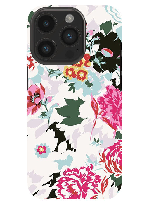 Flower Printed Pattern Back Cover For Apple Iphone 14 Pro Max