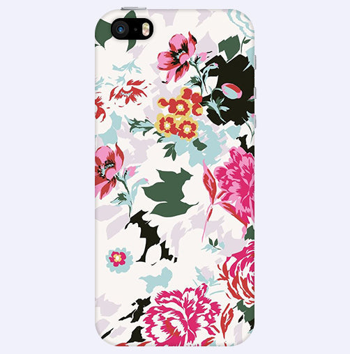 Flower Printed Pattern Back Cover For Apple Iphone 5/5S