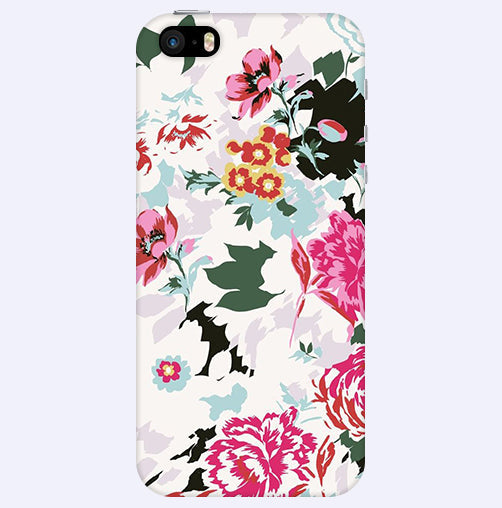 Flower Printed Pattern Back Cover For  Apple Iphone 5/5S