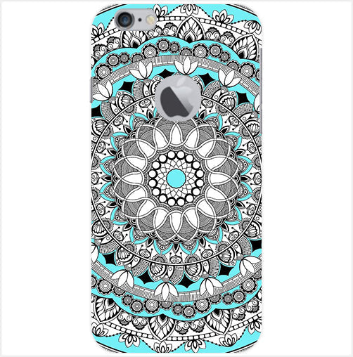 Mandala art Back Cover For Apple Iphone 6/6S Logo Cut