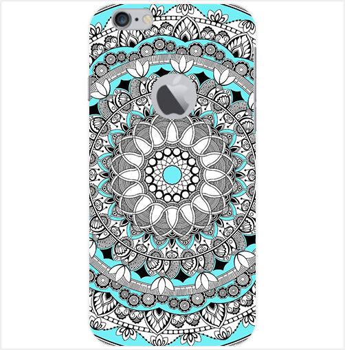 Mandala art Back Cover For  Apple Iphone 6/6S Logo Cut
