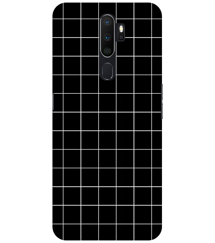 Checkers Box Design Back Cover For Oppo A5 2020