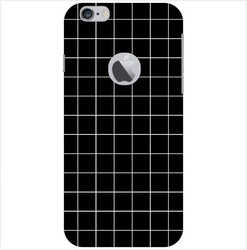 Checkers Box Design Back Cover For Apple Iphone 6/6S Logo Cut