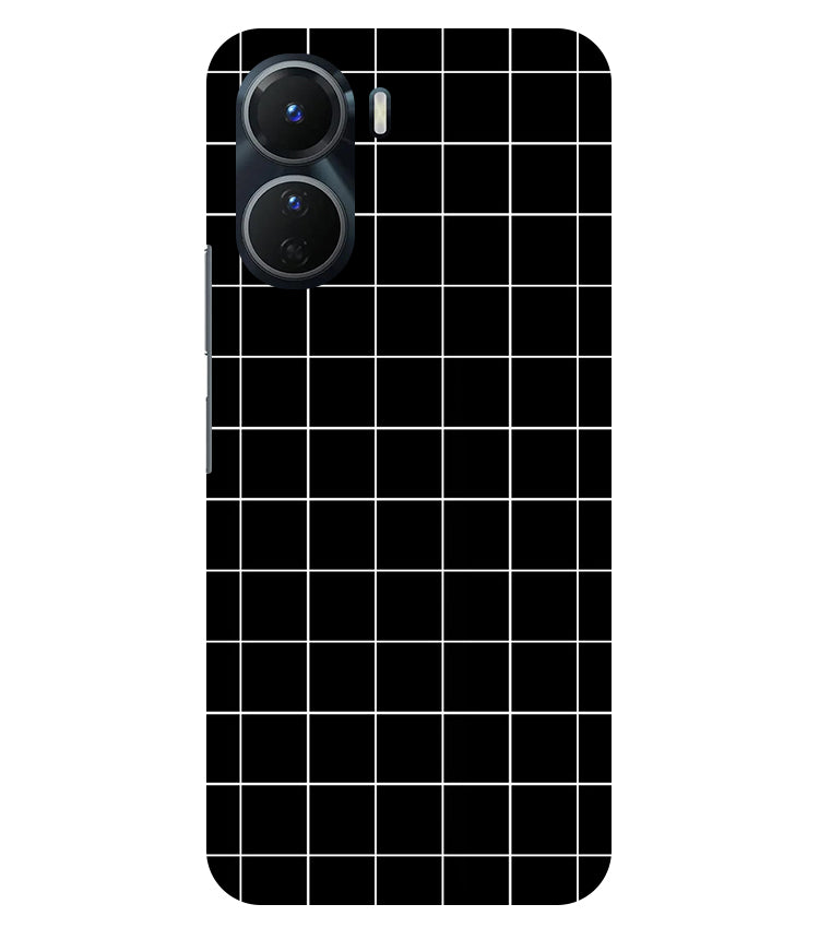 Checkers Box Design Back Cover For Vivo Y16 5G