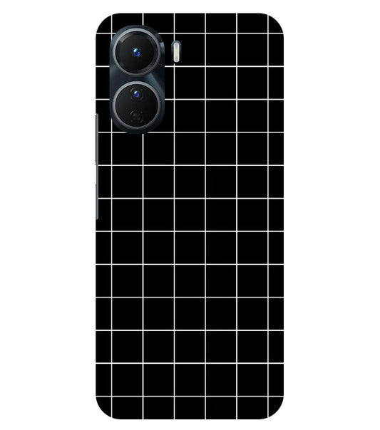 Checkers Box Design Back Cover For   Vivo Y16 5G