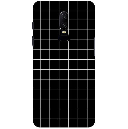 Checkers Box Design Back Cover For Oneplus 6