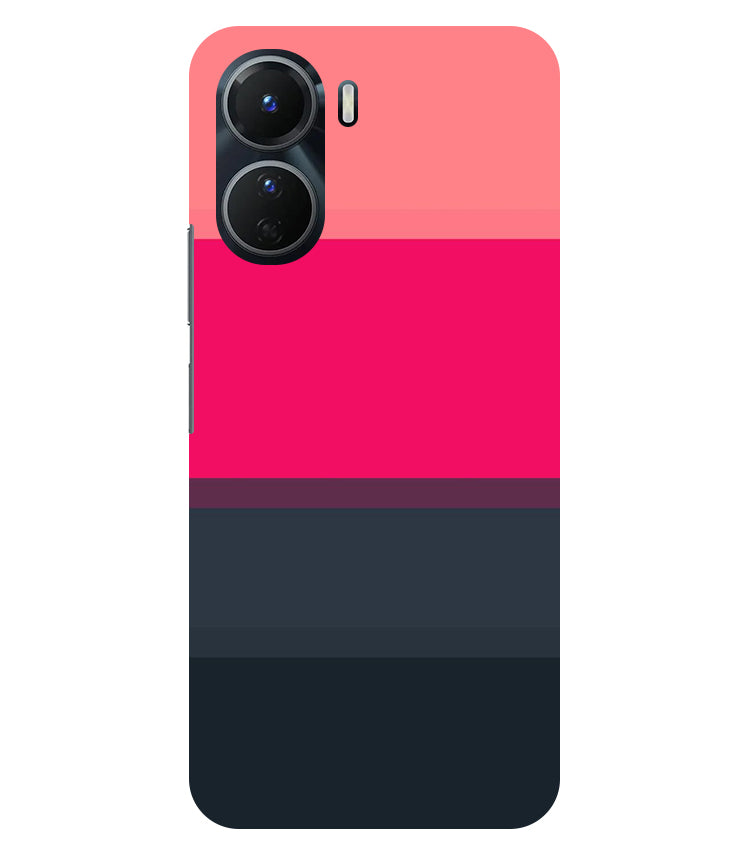 Colorful Stripes Back Cover For Vivo Y16 5G