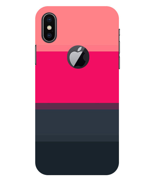 Colorful Stripes Back Cover For  Apple Iphone X Logocut