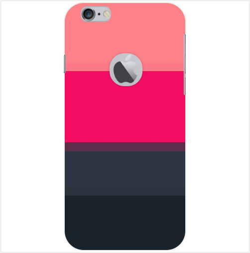 Colorful Stripes Back Cover For Apple Iphone 6/6S Logo Cut