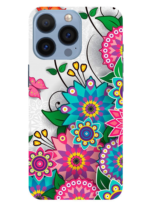 Flower Paint Back Cover For Apple Iphone 13 Pro