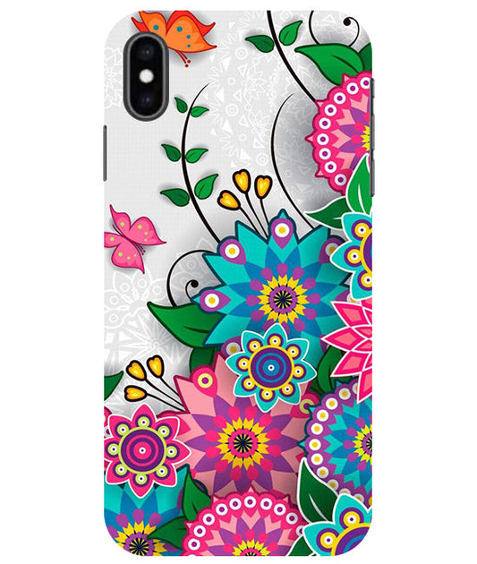 Flower Paint Back Cover For Apple Iphone X