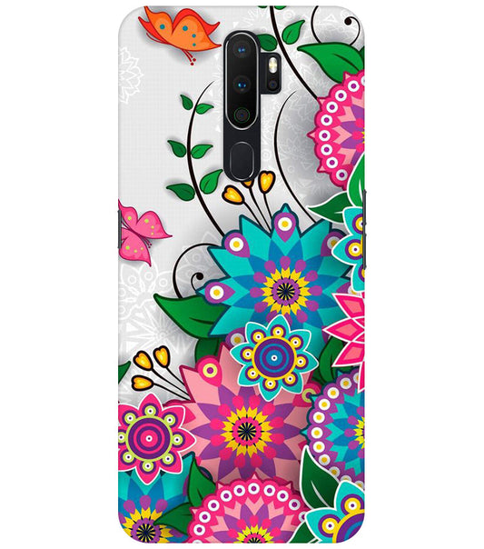 Flower Paint Back Cover For Oppo A5 2020