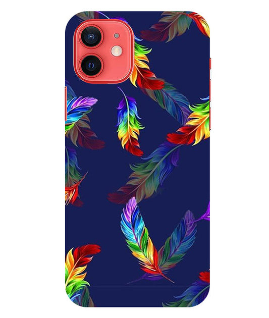 Multicolor Leaf Back Cover For  Apple Iphone 12