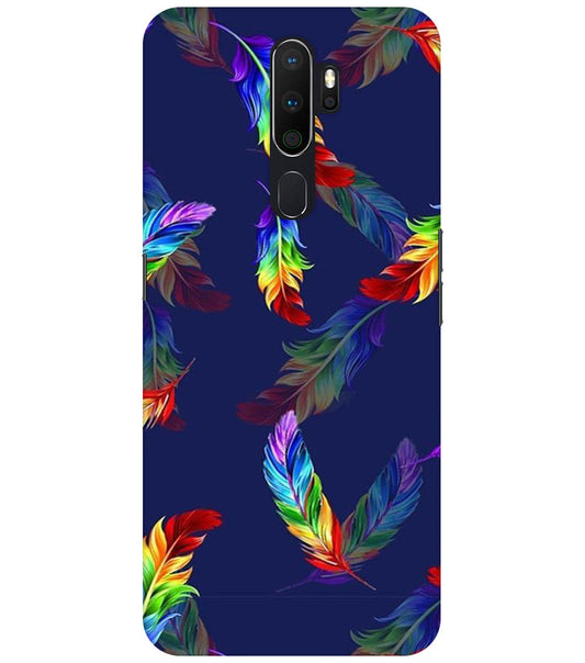 Multicolor Leaf Back Cover For  Oppo A5 2020