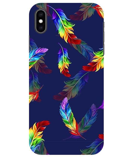 Multicolor Leaf Back Cover For Apple Iphone Xs