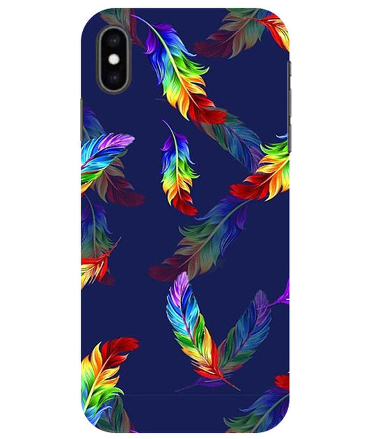 Multicolor Leaf Back Cover For  Apple Iphone X