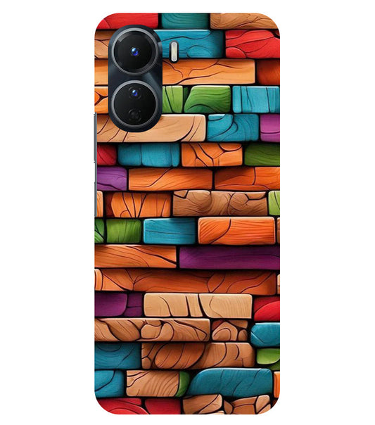 Colorful Wood Back Cover For  Vivo T2X 5G/Y56 5G