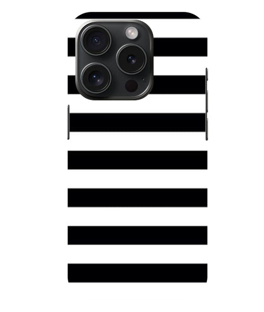 Black and White Stripes Back Cover For  Iphone 15 Pro Max