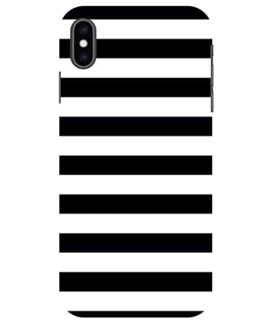 Black and White Stripes Back Cover For  Apple Iphone X