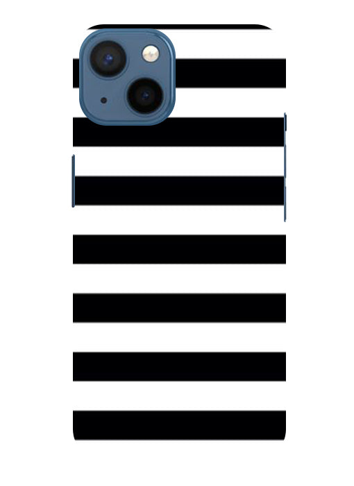 Black and White Stripes Back Cover For Apple Iphone 13 Mini