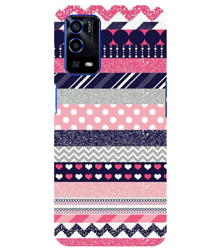 Colorful Stripes Back Cover For Oppo A55