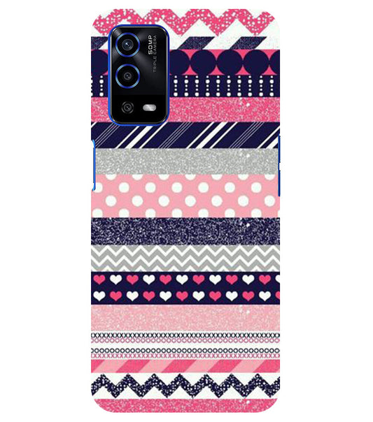Colorful Stripes Back Cover For  Oppo A55