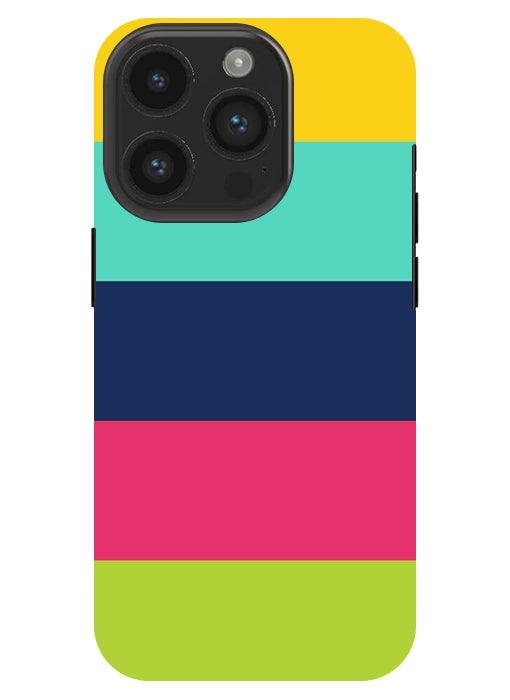 Five Color Stripes Back Cover For Apple Iphone 14 Pro